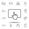 click touchpad touch gesture outline icon. Set of hand gesturies illustration. Signs and symbols can be used for web, logo, mobile Royalty Free Stock Photo