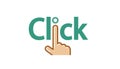 Click Typography Logo Design Illustration Royalty Free Stock Photo