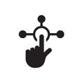 Click vector glyph flat icon Royalty Free Stock Photo