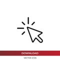 Click vector icon in modern design style for web site and mobile app Royalty Free Stock Photo