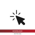 Click vector icon in modern design style for web site and mobile app Royalty Free Stock Photo