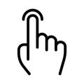 Click vector thin line icon Royalty Free Stock Photo