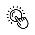 Click vector thin line icon Royalty Free Stock Photo
