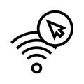 Click on Wifi Vector Line Icon