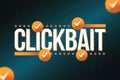 Clickbait headline with check marks getting clicked Royalty Free Stock Photo