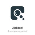 Clickbank vector icon on white background. Flat vector clickbank icon symbol sign from modern e commerce and payment collection