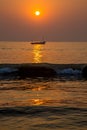 Sunset Seascape Goa Beach Sea Royalty Free Stock Photo