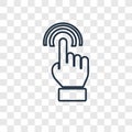 Clicker concept vector linear icon isolated on transparent background, Clicker concept transparency logo in outline style