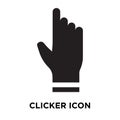 Clicker icon vector isolated on white background, logo concept o