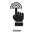 Clicker icon vector isolated on white background, logo concept o