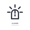clicker icon on white background. Simple element illustration from Cursor concept
