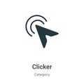 Clicker vector icon on white background. Flat vector clicker icon symbol sign from modern cursor collection for mobile concept and