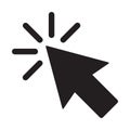 Clicking Cursor Pointer Icon Vector Royalty Free Stock Photo