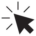 Clicking Cursor Pointer Icon Vector Royalty Free Stock Photo