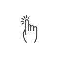 Clicking finger line icon