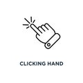 clicking hand icon. clicking hand concept symbol design, vector