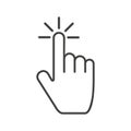 Clicking hand icon with drop effect. Tap or press hand vector. Touch something with finger. Vector EPS 10