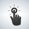 Clicking hand pointer icon Royalty Free Stock Photo