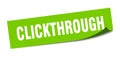 clickthrough sticker. clickthrough square sign. clickthrough