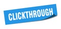 clickthrough sticker. clickthrough square sign. clickthrough