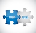 Client advice puzzle pieces illustration design