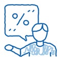 client bargaining doodle icon hand drawn illustration