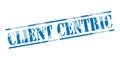 Client centric blue stamp Royalty Free Stock Photo