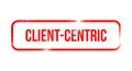 Client-centric - red grunge rubber, stamp Royalty Free Stock Photo