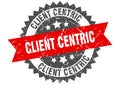 Client centric stamp. client centric grunge round sign. Royalty Free Stock Photo