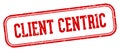 client centric stamp. client centric rectangular stamp on white background Royalty Free Stock Photo