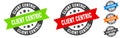 client centric stamp. client centric round ribbon sticker. tag Royalty Free Stock Photo