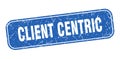client centric stamp. client centric square grungy isolated sign. Royalty Free Stock Photo
