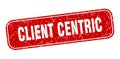 client centric stamp. client centric square grungy isolated sign. Royalty Free Stock Photo
