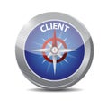 Client compass illustration design Royalty Free Stock Photo