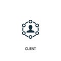 Client icon. Simple element illustration