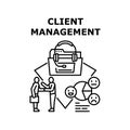 Client Management Vector Concept Illustration