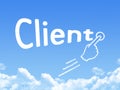 Client message cloud shape Royalty Free Stock Photo