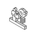 client received parcel isometric icon vector illustration