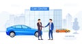 Client shaking car dealers hand