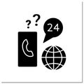 Client support glyph icon Royalty Free Stock Photo