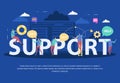 Client Support Service Flat Composition Royalty Free Stock Photo