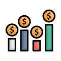 Client worth, customer profitability Vector Icon which can easily modify Royalty Free Stock Photo