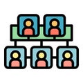 Clients segmentation icon color outline vector Royalty Free Stock Photo