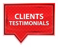 Clients Testimonials misty rose pink banner button