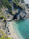 The clif and the sea in the south part of france