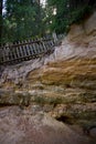 Cliff along hiking path