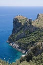 Cliff on the Amalfi coast Royalty Free Stock Photo
