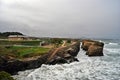 Cliff with awesome Wild Sea Royalty Free Stock Photo