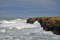 Cliff with awesome Wild Sea Royalty Free Stock Photo