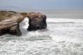 Cliff with awesome Wild Sea Royalty Free Stock Photo